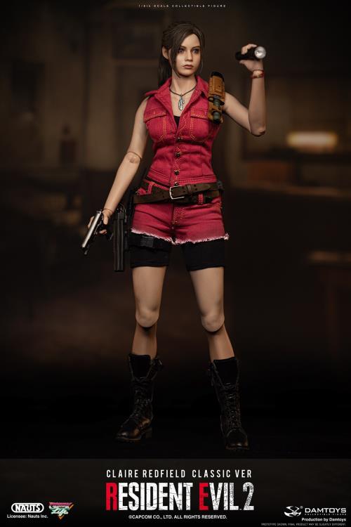 The DAMTOYS Resident Evil 2 Claire Redfield figure has a detailed head sculpt, multiple weapons, accessories, and a costume that fully demonstrates the power of production technology, faithfully recreating Claire from the remake. With a number of weapons, accessories, and a fully poseable body with over 30 points of articulation, Claire can be displayed as though she came right out of the game.