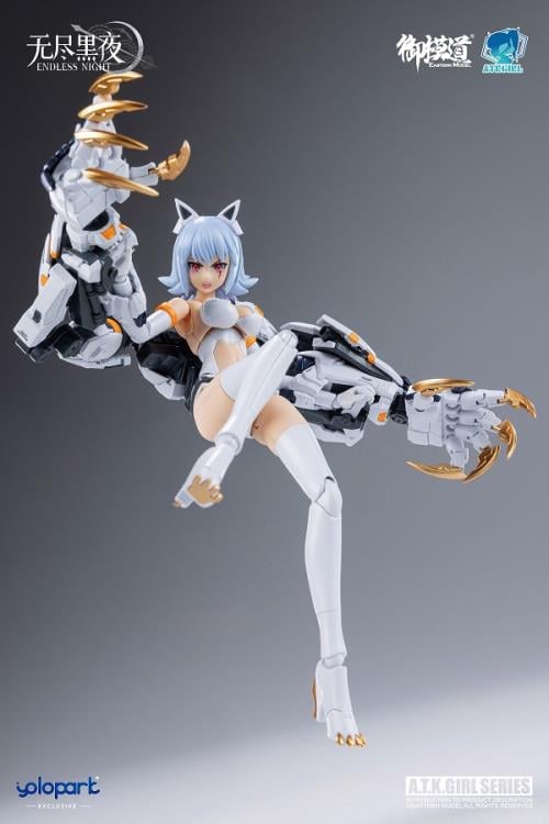 The monster wolf girl "Fenrir" is a 1/12 scale mecha-girl plastic model kit and is ready to join your collection! This highly articulated model features a white color scheme and includes a variety of parts and accessories for creating fun poses. Be sure to add this model to your collection!