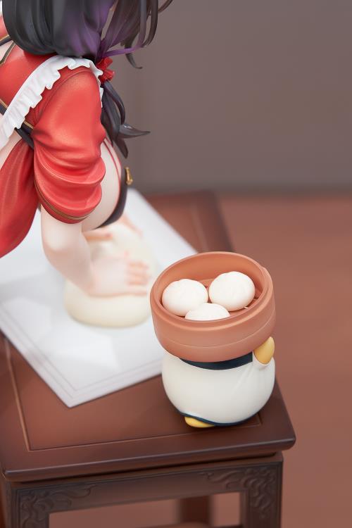 From the Azur Lane video game comes the Ting An (Tender White Jade Ver.) 1/7 scale figure by Apex! This detailed figure is around 9 inches tall and displays Ting An in the kitchen in while she attempts to knead some dough. This figure includes an additional face part to display Ting An with a "heart eyes" expression. Be sure to add this figure to your collection!