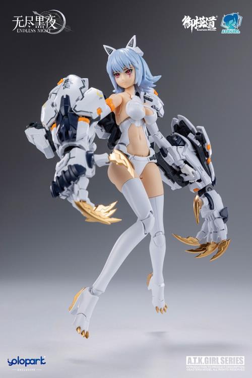 The monster wolf girl "Fenrir" is a 1/12 scale mecha-girl plastic model kit and is ready to join your collection! This highly articulated model features a white color scheme and includes a variety of parts and accessories for creating fun poses. Be sure to add this model to your collection!