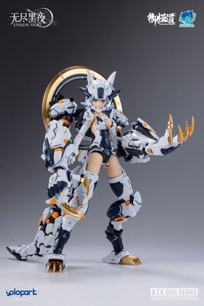 The monster wolf girl "Fenrir" is a 1/12 scale mecha-girl plastic model kit and is ready to join your collection! This highly articulated model features a white color scheme and includes a variety of parts and accessories for creating fun poses. Be sure to add this model to your collection!