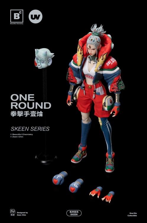 Created and designed by Zeen Chin comes the next addition to the Skeen Series from Beautiful Chemistry and Underverse, the boxer One Round. This 1/6 scale figure features stylish boxer design that features over 25 points of articulation. The figure comes with additional accessories and parts to help customize your figure. Don't miss out on adding this unique and highly detailed figure to your collection!