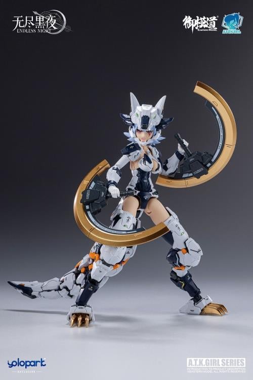 The monster wolf girl "Fenrir" is a 1/12 scale mecha-girl plastic model kit and is ready to join your collection! This highly articulated model features a white color scheme and includes a variety of parts and accessories for creating fun poses. Be sure to add this model to your collection!