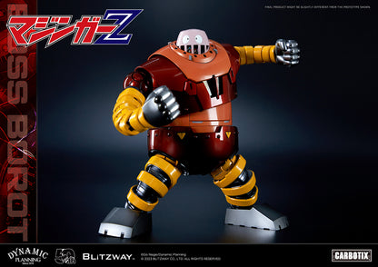 Blitzway development team has prepared a gift that will surprise you, in honor of Mazinger Z, the originator of modern robot cartoons. We recall the humorous BOSS BOROT from the animated series Mazinger Z, whose subject matter was always heavy and serious, would always make us laugh. To recreate BOSS BOROT, from his numerous witty mannerisms to his erratic behavior, required considerable thought on the part of the creators of Blitzway.