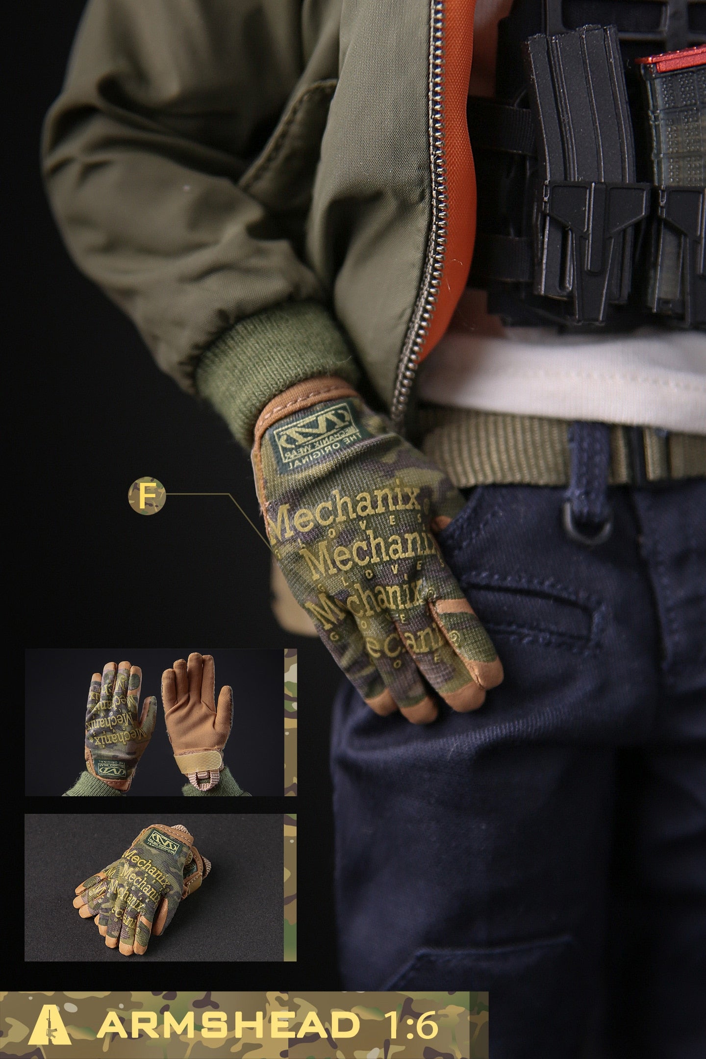Armshead 1/6 Soldiers Acessoriess Special Forces Stretch Cloth Gloves