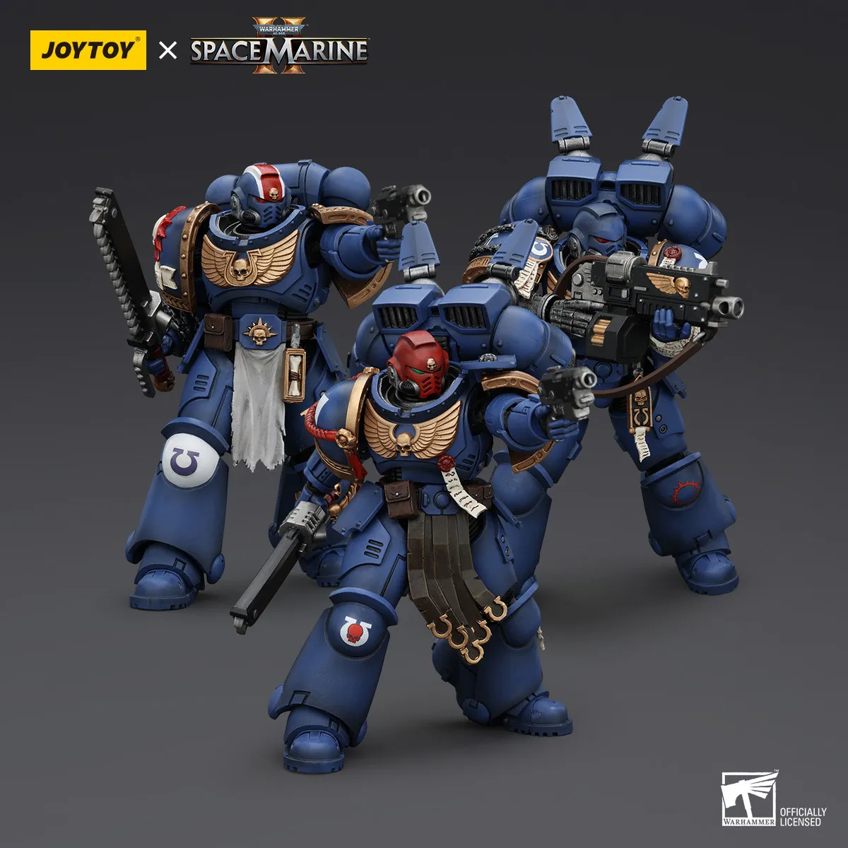 (Pre-order) Joy Toy Warhammer 40k Space Marine 2 Ultramarines Set of 3