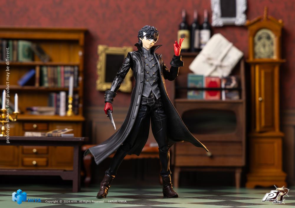 Steal hearts and fight corruption with the Exquisite Basic Joker action figure from Persona 5: Royal by Hiya Toys!

Standing approximately 6" tall, this highly detailed 1/12 scale figure captures Joker's iconic Phantom Thief look, complete with his red gloves, tailored black coat, and signature white pocket square.