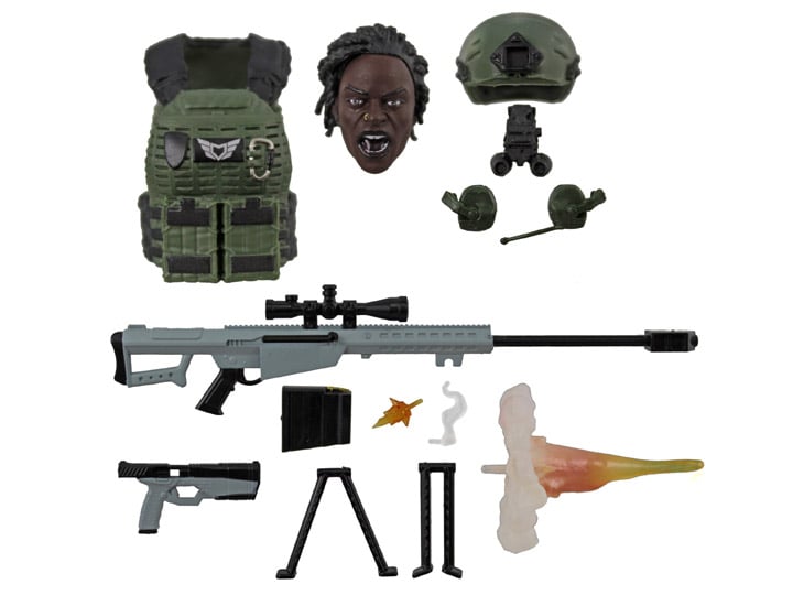 Upgrade your Kill-Switch Action Force figure with this Upgrade Gear Pack. The Kill-Switch Upgrade Gear Pack includes a new head sculpt and several pieces of weaponry. This upgrade pack fits all female Action Force figures.  Kill-Switch action figure not included (sold separately)