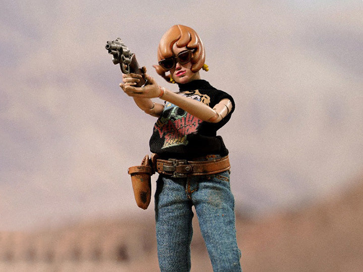 Embrace your rebellious side with this Canyon Sisters Mrs. T figure! This figure features premium articulation and includes custom fabric clothing for a more authenctic look.