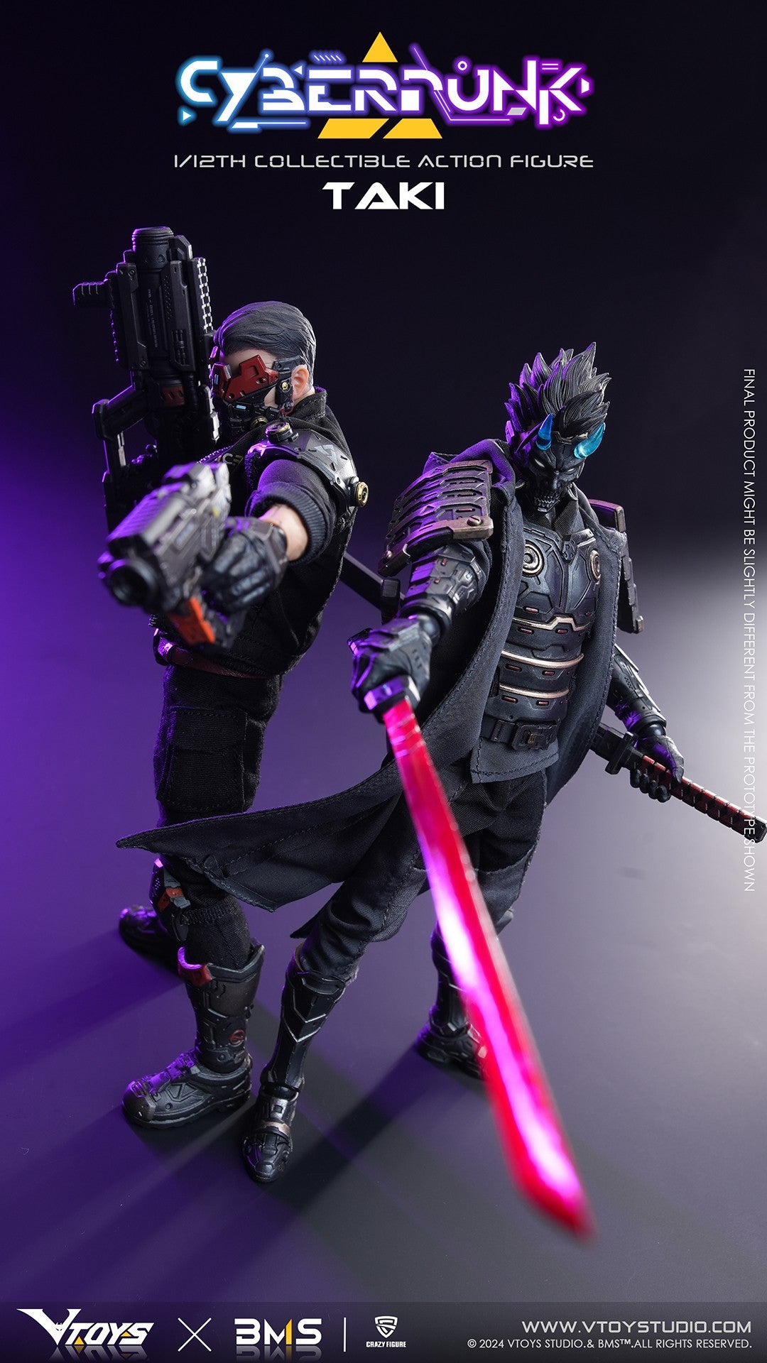 VTOYS X BMS X CF Cyberpunk Robin series is under the Cyberpunk product line, which is well-known for its highly-poseable 1/12th scale figures, detailed sculpt, and tailor-made outfits to capture the memorable appearance as seen in the original&nbsp; series.