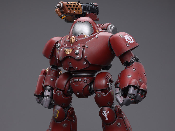 Introducing Joy Toy's Warhammer 40K Adeptus Mechanicus Kastelan Robot with Incendine Combustor! With this exquisitely crafted collectible, which features the recognizable Kastelan Robot with Incendine Combustor, you can fully immerse yourself in the historic battles of the Warhammer 40K universe.