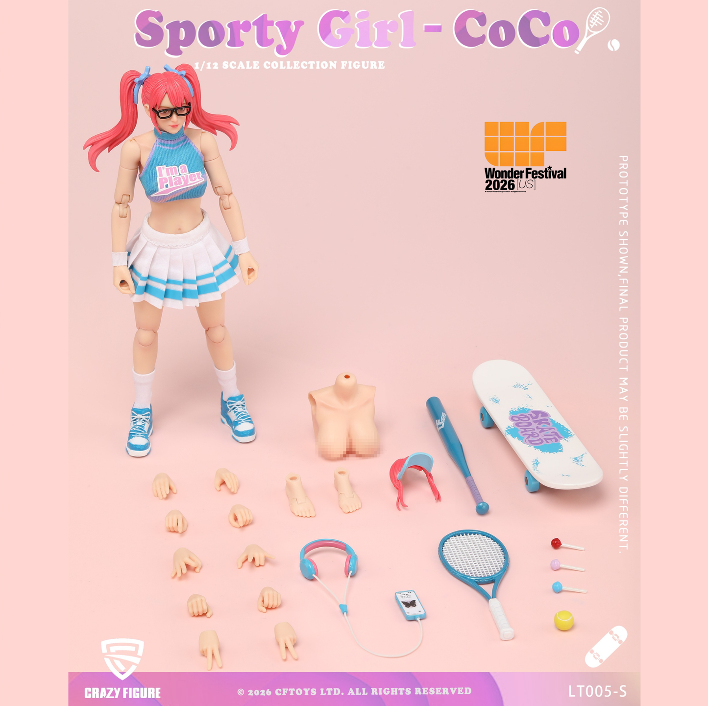 (Pre-order) Crazyfigure 1/12 Sporty Girl CoCo figure