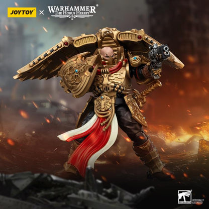 Introducing the JoyToy 1/18 scale articulated action figure, based on the iconic Warhammer: The Horus Heresy universe. The figure boasts intricate paintwork, showcasing the fierce battle-ready aesthetic of the Warhammer universe. Whether displayed in battle-ready stances or as a standalone piece, this JoyToy action figure is an essential addition to any Warhammer collection.