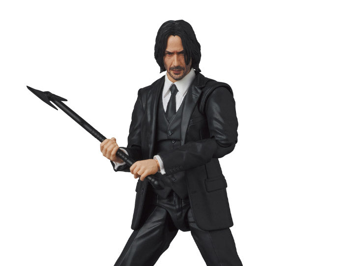 Based on the John Wick: Chapter 4 movie, this MAFEX John Wick action figure is highly articulated with several features and accessories. Mr. Wick features several weapon accessories and two interchangeable head sculpts. Order this MAFEX John Wick: Chapter 4 action figure today!