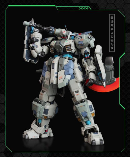 MoShow Toys presents the next line of figures in the Illustrious Class of their Progenitor Effect series of unique mecha action figures: Team Foxhound! 

First in the line-up is the Team Foxhound Butcher Mecha action figure. The Breaker version features a heavy shock baton, a beam assault rifle, a pair of assault shields, and a thermal battle axe.