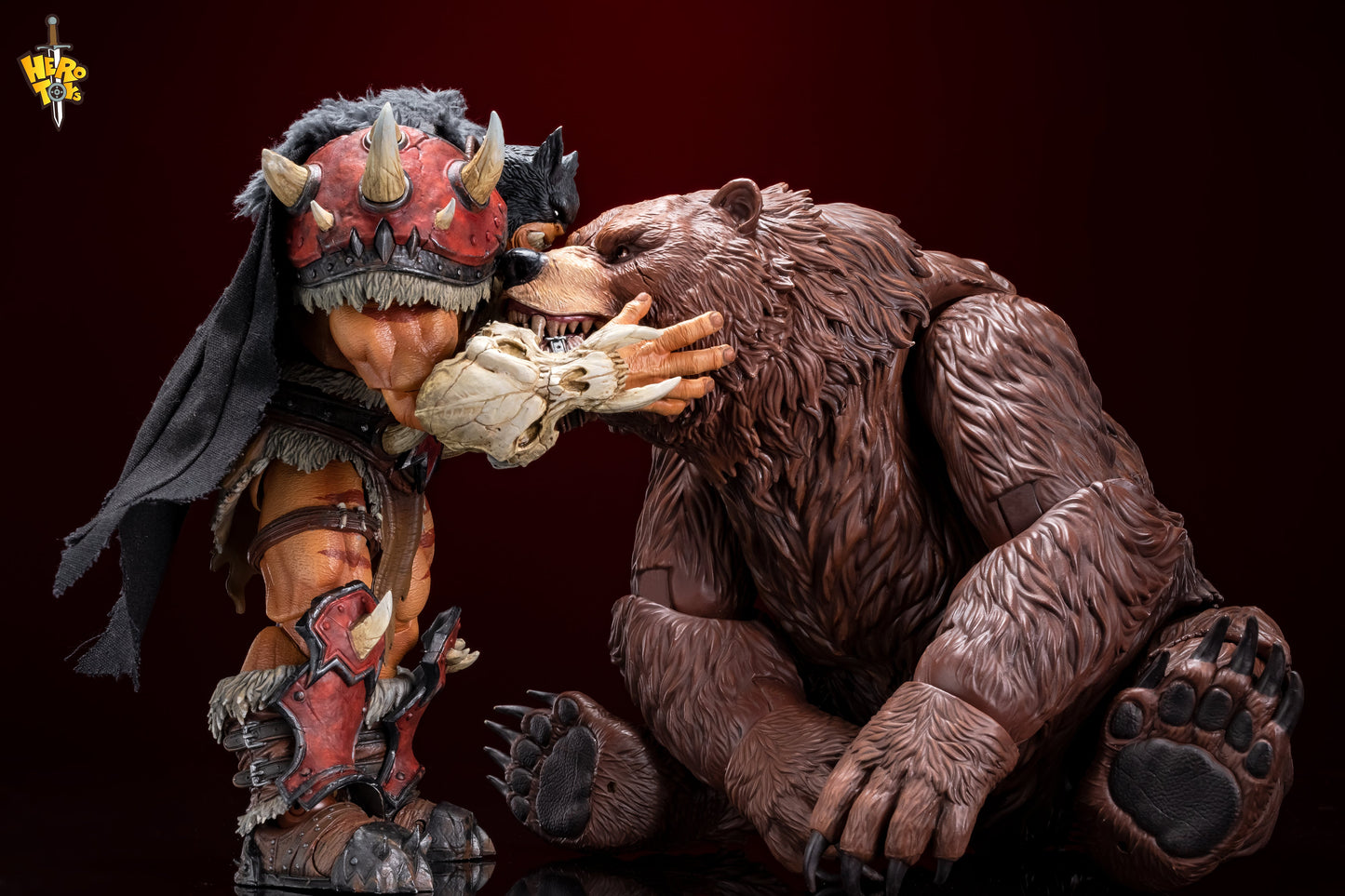 (Preorder) Hero Toys 1/10 Tribal Hunter Orc Tracker & War Bear action figure