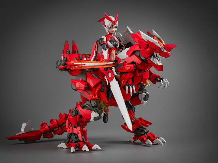 Expand your model kit collection with the Dragon Girl Yu Wanglong & Firefly model kit set by Xiwanshe. This model kit set features a Tyrannosaurus mecha design (Yu Wanglong) along with a dragon girl model design that can be displayed by itself or riding on the Tyrannosaurus mecha model. Don't miss out on adding these models to your collection