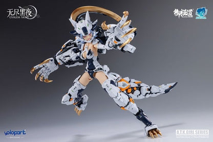 The monster wolf girl "Fenrir" is a 1/12 scale mecha-girl plastic model kit and is ready to join your collection! This highly articulated model features a white color scheme and includes a variety of parts and accessories for creating fun poses. Be sure to add this model to your collection!