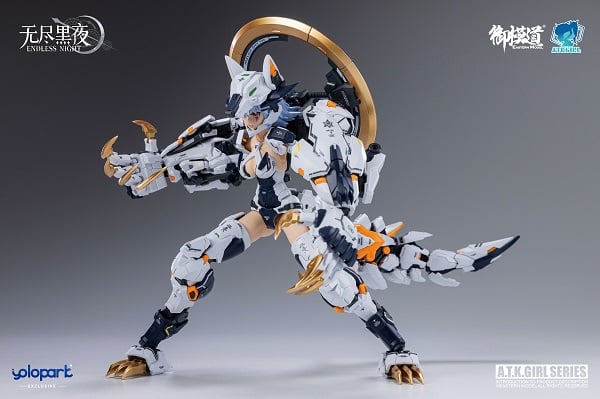 The monster wolf girl "Fenrir" is a 1/12 scale mecha-girl plastic model kit and is ready to join your collection! This highly articulated model features a white color scheme and includes a variety of parts and accessories for creating fun poses. Be sure to add this model to your collection!