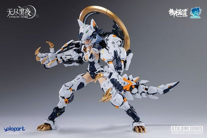 The monster wolf girl "Fenrir" is a 1/12 scale mecha-girl plastic model kit and is ready to join your collection! This highly articulated model features a white color scheme and includes a variety of parts and accessories for creating fun poses. Be sure to add this model to your collection!