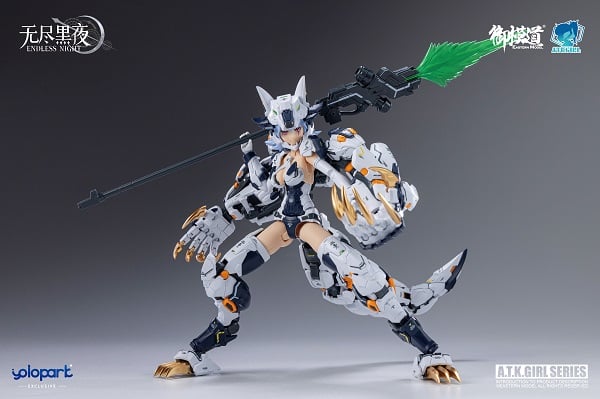 The monster wolf girl "Fenrir" is a 1/12 scale mecha-girl plastic model kit and is ready to join your collection! This highly articulated model features a white color scheme and includes a variety of parts and accessories for creating fun poses. Be sure to add this model to your collection!