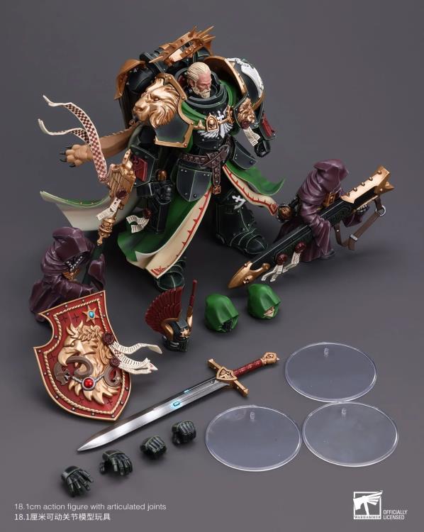 The Joy Toy Warhammer 40K Dark Angels Primarch Lion El‘Jonson action figure is a highly detailed collectible, perfect for fans of the Warhammer 40K universe. This figure captures the essence of the character’s formidable presence, making it a must-have for collectors and enthusiasts alike.