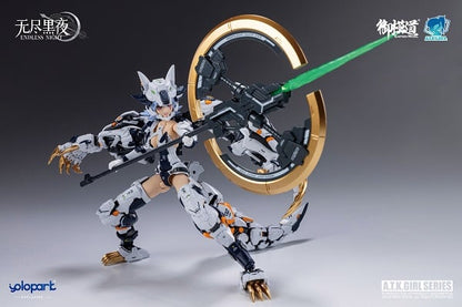 The monster wolf girl "Fenrir" is a 1/12 scale mecha-girl plastic model kit and is ready to join your collection! This highly articulated model features a white color scheme and includes a variety of parts and accessories for creating fun poses. Be sure to add this model to your collection!