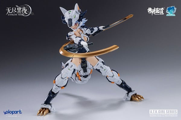 The monster wolf girl "Fenrir" is a 1/12 scale mecha-girl plastic model kit and is ready to join your collection! This highly articulated model features a white color scheme and includes a variety of parts and accessories for creating fun poses. Be sure to add this model to your collection!