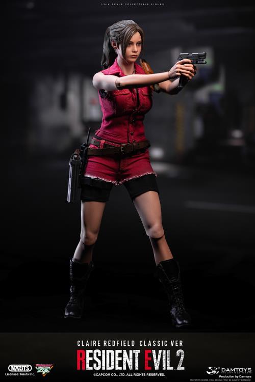 The DAMTOYS Resident Evil 2 Claire Redfield figure has a detailed head sculpt, multiple weapons, accessories, and a costume that fully demonstrates the power of production technology, faithfully recreating Claire from the remake. With a number of weapons, accessories, and a fully poseable body with over 30 points of articulation, Claire can be displayed as though she came right out of the game.