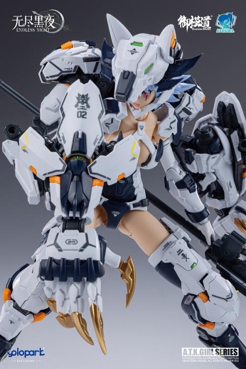 The monster wolf girl "Fenrir" is a 1/12 scale mecha-girl plastic model kit and is ready to join your collection! This highly articulated model features a white color scheme and includes a variety of parts and accessories for creating fun poses. Be sure to add this model to your collection!