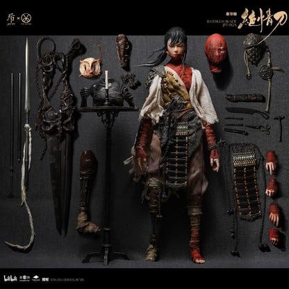 Expand your figure collection with the Ruthless Blade (Deluxe Edition) 1/6 scale figure by JPT design and POP Costume. This detailed figure features an original design along with numerous additional accessories and parts to create a variety of poses and looks. The deluxe edition comes with a "barefaced" head part and additional accessories. Don't miss out on adding this figure to your collection!