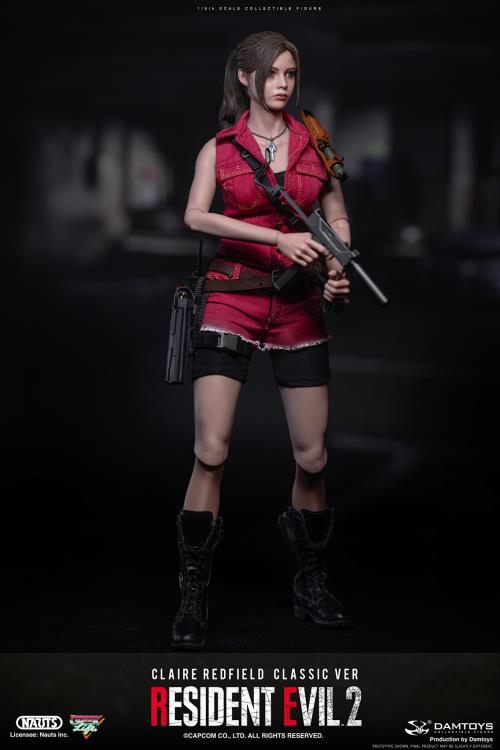 The DAMTOYS Resident Evil 2 Claire Redfield figure has a detailed head sculpt, multiple weapons, accessories, and a costume that fully demonstrates the power of production technology, faithfully recreating Claire from the remake. With a number of weapons, accessories, and a fully poseable body with over 30 points of articulation, Claire can be displayed as though she came right out of the game.