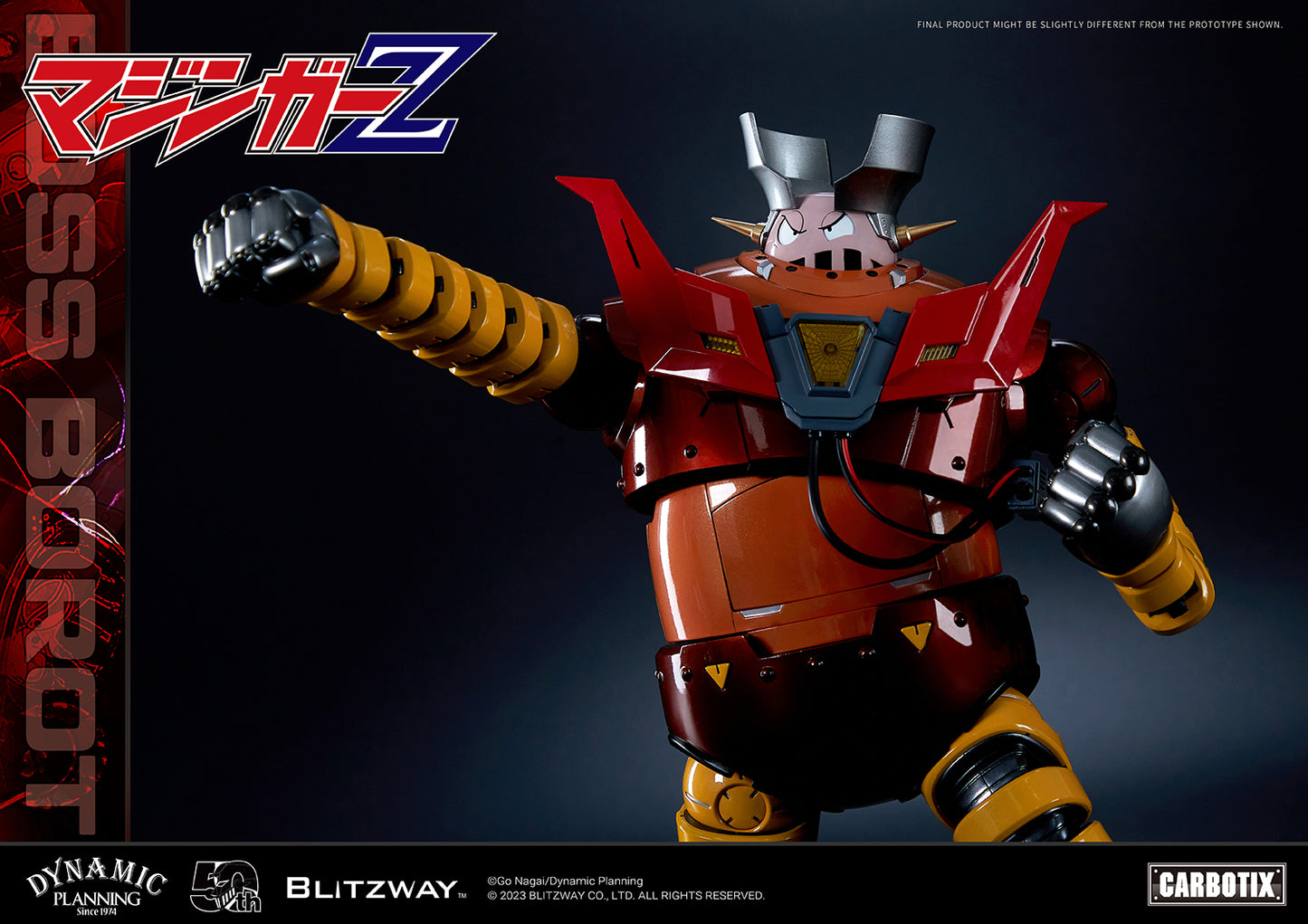 Blitzway development team has prepared a gift that will surprise you, in honor of Mazinger Z, the originator of modern robot cartoons. We recall the humorous BOSS BOROT from the animated series Mazinger Z, whose subject matter was always heavy and serious, would always make us laugh. To recreate BOSS BOROT, from his numerous witty mannerisms to his erratic behavior, required considerable thought on the part of the creators of Blitzway.