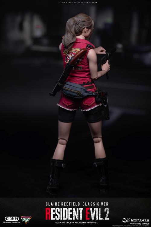 The DAMTOYS Resident Evil 2 Claire Redfield figure has a detailed head sculpt, multiple weapons, accessories, and a costume that fully demonstrates the power of production technology, faithfully recreating Claire from the remake. With a number of weapons, accessories, and a fully poseable body with over 30 points of articulation, Claire can be displayed as though she came right out of the game.