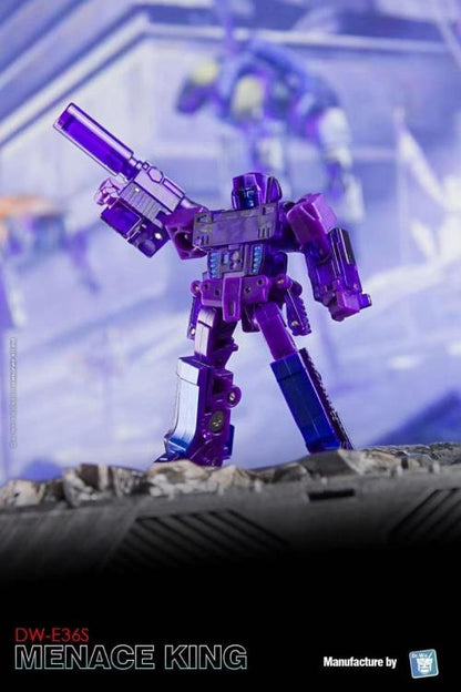 From Dr. Wu comes a new exciting converting figure, DW-E36S Menace King! This figure is fully articulated in robot form. Menace King can also convert from robot mode into weapon mode. Be sure to add this figure to your collection!