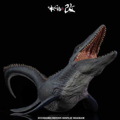 From Nanmu Studio, the Jurassic Series Lord of Abyss 2.0 is a must have for any dinosaur enthusiast. This realistically sculpted Mosasaurus dinosaur is in 1/35 scale and features an exquisite painted finish with the "Pit Lord" color theme.