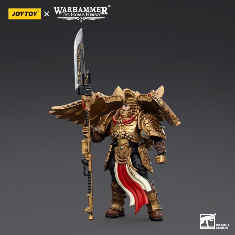 Introducing the JoyToy 1/18 scale articulated action figure, based on the iconic Warhammer: The Horus Heresy universe. The figure boasts intricate paintwork, showcasing the fierce battle-ready aesthetic of the Warhammer universe. Whether displayed in battle-ready stances or as a standalone piece, this JoyToy action figure is an essential addition to any Warhammer collection.