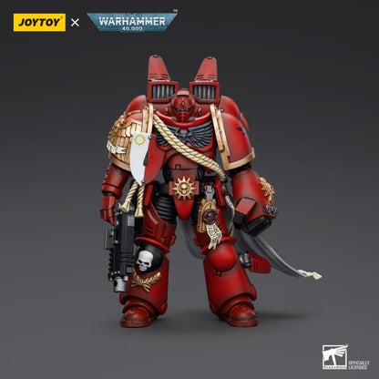 Joy Toy brings the Blood Angels to life with this Warhammer 40K 1/18 scale figure! Descended from the gene seed of the Primarch Sanguinius, the Blood Angels chapter of the Space Marines are among the most celebrated and loved of the chapters. However, those who join choose a cursed life - destined to one day be driven mad by the Red Thirst and an unending waking nightmare.