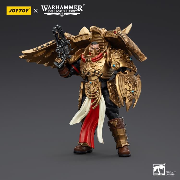 Introducing the JoyToy 1/18 scale articulated action figure, based on the iconic Warhammer: The Horus Heresy universe. The figure boasts intricate paintwork, showcasing the fierce battle-ready aesthetic of the Warhammer universe. Whether displayed in battle-ready stances or as a standalone piece, this JoyToy action figure is an essential addition to any Warhammer collection.