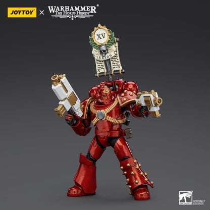 This detailed figure features a Thousand Sons Legionary carrying the iconic Legion Vexilla, symbolizing the pride and heritage of the legion. This highly detailed 1/18 scale Warhammer The Horus Heresy Thousand Sons action figure features 28 points of articulation and comes with additional interchangeable parts.  Perfect for collectors and fans alike, this piece embodies the sorcery and strength of the Thousand Sons.