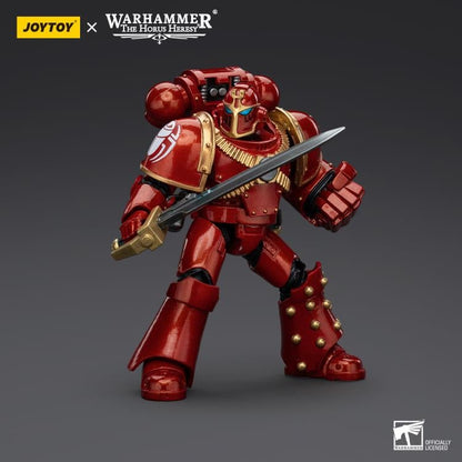 This highly detailed figure showcases the Tactical Squad Sergeant of the Thousand Sons Legion in MK IV armor, wielding a powerful Power Fist. This highly detailed 1/18 scale Warhammer The Horus Heresy Thousand Sons action figure features 28 points of articulation and comes with additional interchangeable parts.  Perfect for collectors and fans alike, this piece embodies the sorcery and strength of the Thousand Sons.