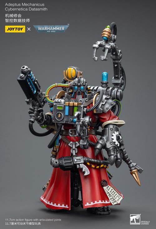 Introducing Joy Toy's Warhammer 40K Adeptus Mechanicus Cybernetica Datasmith! With this exquisitely crafted collectible, which features the recognizable Cybernetica Datasmith, you can fully immerse yourself in the historic battles of the Warhammer 40K universe. This action figure, painstakingly created with attention to detail, captures the intense loyalty and unbreakable spirit of the Ultramarines, making it a must-have for collectors and ardent Warhammer 40K enthusiasts alike.