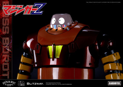 Blitzway development team has prepared a gift that will surprise you, in honor of Mazinger Z, the originator of modern robot cartoons. We recall the humorous BOSS BOROT from the animated series Mazinger Z, whose subject matter was always heavy and serious, would always make us laugh. To recreate BOSS BOROT, from his numerous witty mannerisms to his erratic behavior, required considerable thought on the part of the creators of Blitzway.