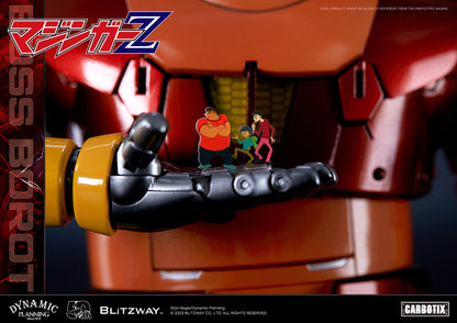 Blitzway development team has prepared a gift that will surprise you, in honor of Mazinger Z, the originator of modern robot cartoons. We recall the humorous BOSS BOROT from the animated series Mazinger Z, whose subject matter was always heavy and serious, would always make us laugh. To recreate BOSS BOROT, from his numerous witty mannerisms to his erratic behavior, required considerable thought on the part of the creators of Blitzway.