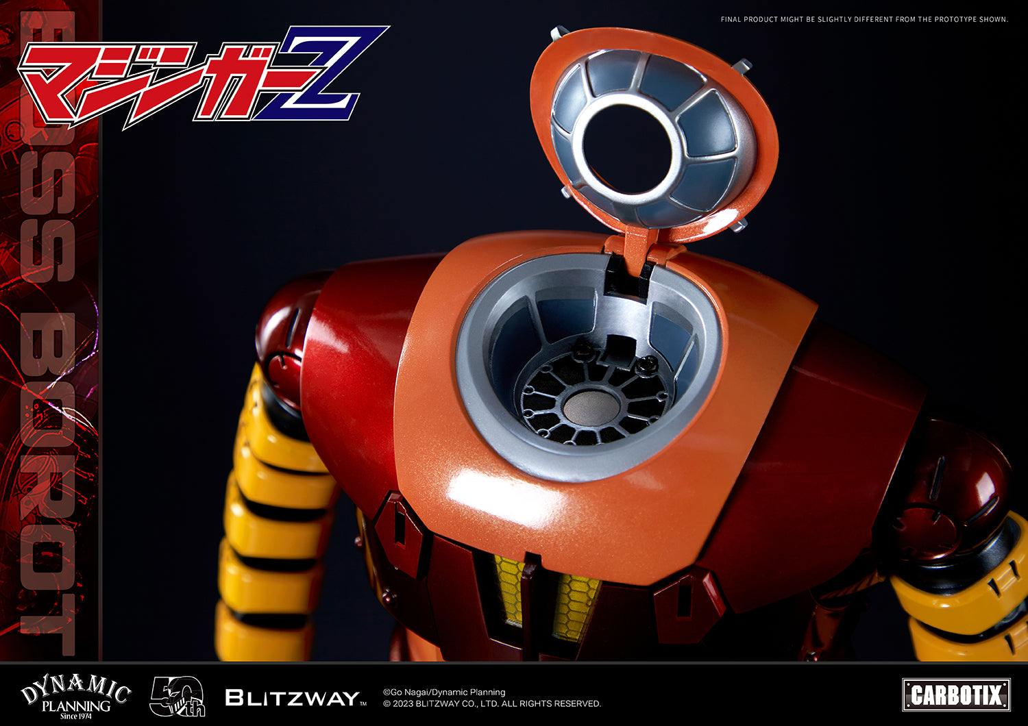 Blitzway development team has prepared a gift that will surprise you, in honor of Mazinger Z, the originator of modern robot cartoons. We recall the humorous BOSS BOROT from the animated series Mazinger Z, whose subject matter was always heavy and serious, would always make us laugh. To recreate BOSS BOROT, from his numerous witty mannerisms to his erratic behavior, required considerable thought on the part of the creators of Blitzway.