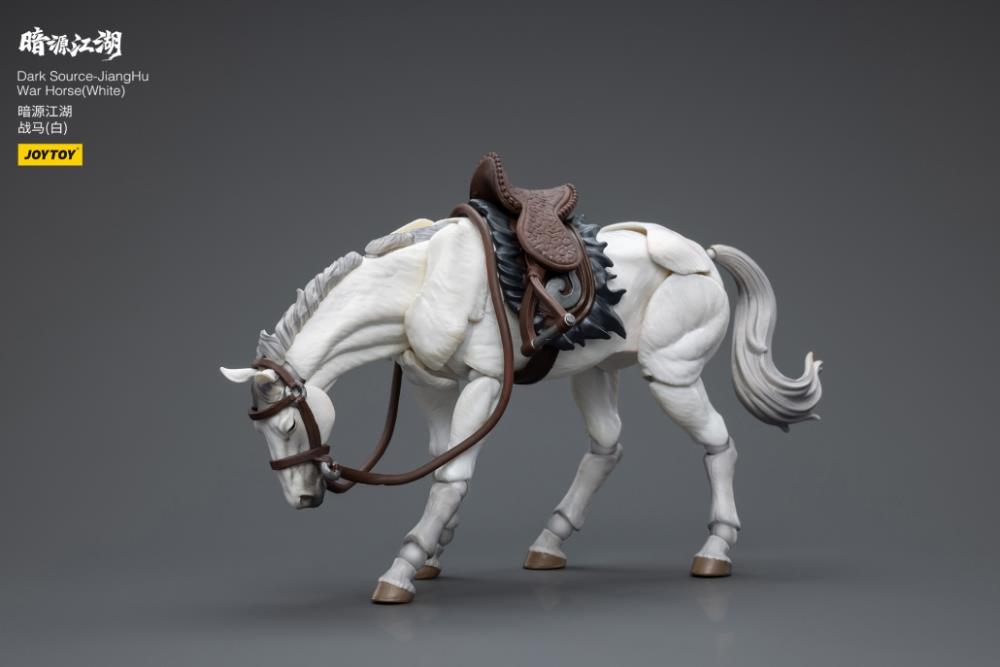 Introducing the remarkable Joy Toy Dark Source JiangHu War Horse (White Ver.) action figure. This meticulously crafted action figure brings the mystical world of JiangHu to life, capturing the essence and prowess of a war horse. Every inch of this action figure showcases the artistry and craftsmanship that Joy Toy is renowned for, ensuring an authentic and immersive experience for collectors and enthusiasts alike.