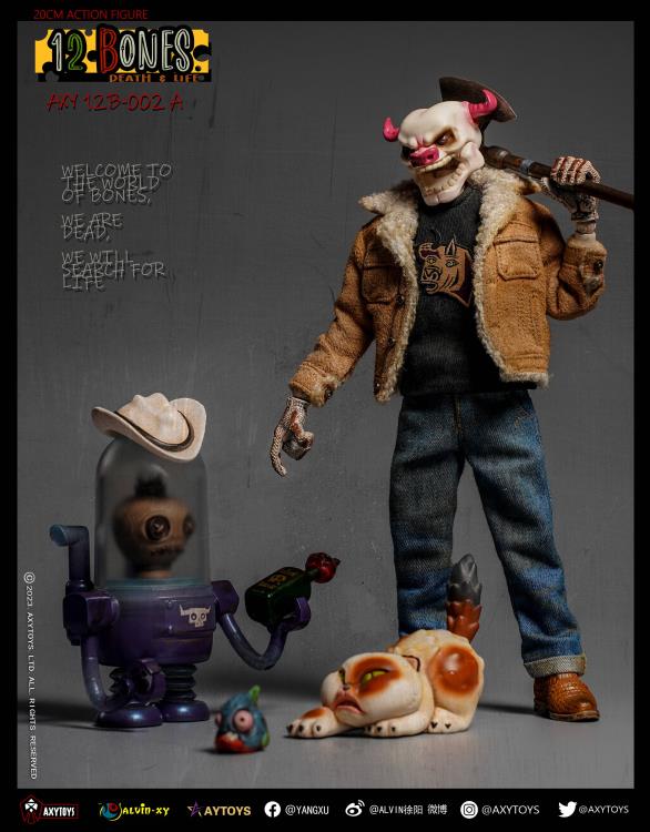 The 12 Bones line from AxyToys features original and unique figure designs that collectors will appreciate! Each figure is approximately 7.87 inches tall and comes with multiple accessories for a wide variety of poses.  12 Bones Mouse figure sold separately