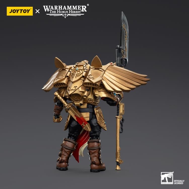 Introducing the JoyToy 1/18 scale articulated action figure, based on the iconic Warhammer: The Horus Heresy universe. The figure boasts intricate paintwork, showcasing the fierce battle-ready aesthetic of the Warhammer universe. Whether displayed in battle-ready stances or as a standalone piece, this JoyToy action figure is an essential addition to any Warhammer collection.