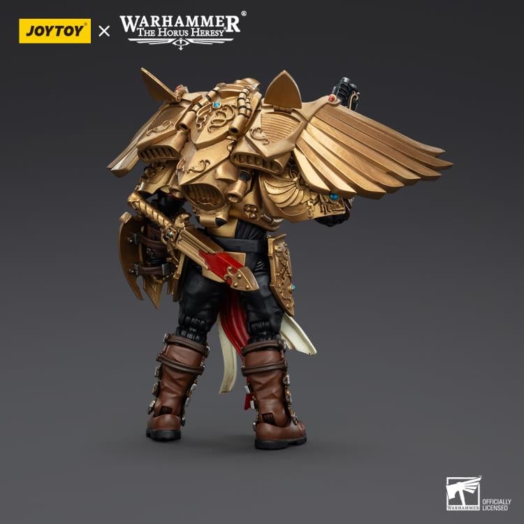 Introducing the JoyToy 1/18 scale articulated action figure, based on the iconic Warhammer: The Horus Heresy universe. The figure boasts intricate paintwork, showcasing the fierce battle-ready aesthetic of the Warhammer universe. Whether displayed in battle-ready stances or as a standalone piece, this JoyToy action figure is an essential addition to any Warhammer collection.