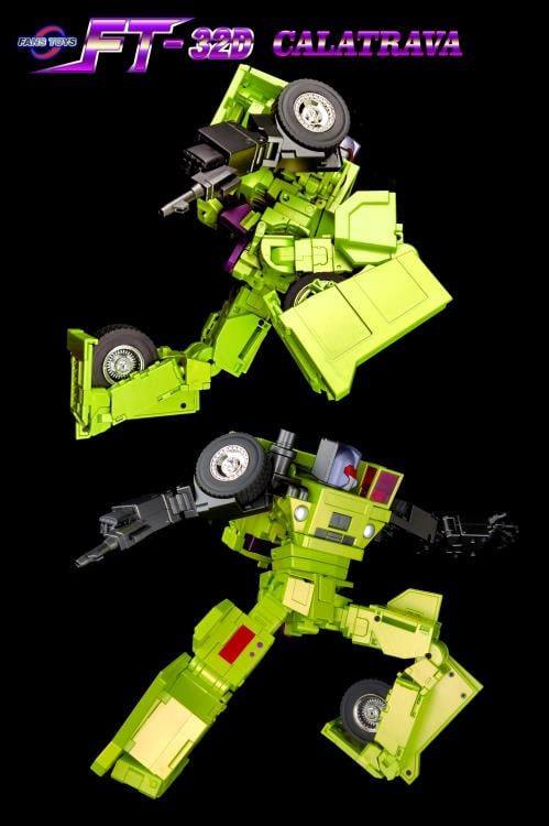 From Fans Toys comes FT-32D Calatrava! This figure converts from a robot to a vehicle form and includes a blaster accessory. Be sure to add it to your collection!